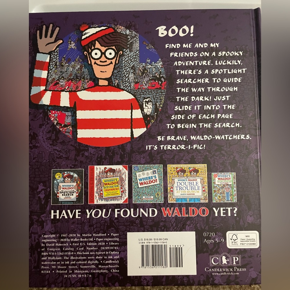 Where's Waldo? Spooky Spotlight Search Hardback Book 📖 - Picture 4 of 4